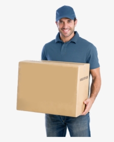 Man Holding Box Png, Transparent Png, Transparent PNG