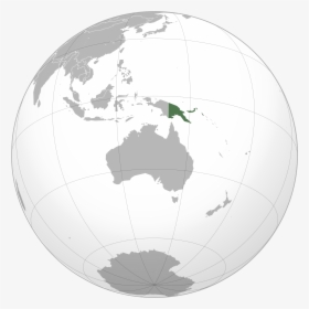 Papua New Guinea Map - Australia Orthographic Projection, HD Png Download, Transparent PNG