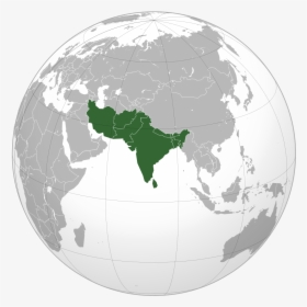 Asia Map Png - Pakistan Map On Globe, Transparent Png, Transparent PNG