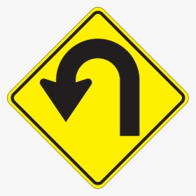 Transparent Wrong Sign Png - Traffic Signs U Turn, Png Download, Transparent PNG