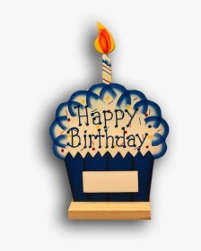 Birthday Cupcake Large - Birthday Cake, HD Png Download, Transparent PNG