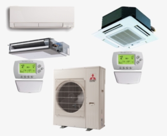 Mitsubishi 5 Zone 42k Btu Heat Pump With Up To Five - Ductless Heat Pump Indoor Unit, HD Png Download, Transparent PNG