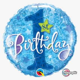 1st Birthday Stars Blue - 1st Birthday Balloon Png, Transparent Png, Transparent PNG