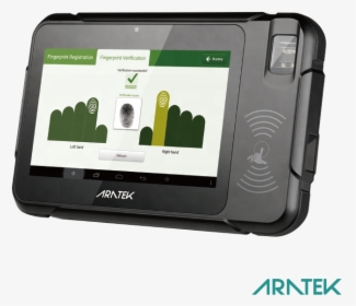 Portable Tablet With Barcode Reader Fingerprint Scanner - Tablet Computer, HD Png Download, Transparent PNG