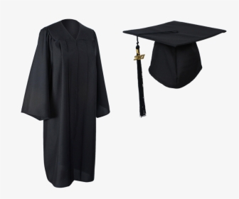 Black Graduation Cap And Gown - Academic Dress, HD Png Download, Transparent PNG
