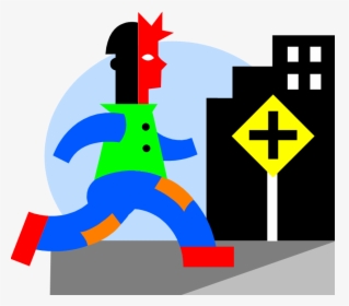 Dumb Jaywalker - Concepto Señalizacion De Seguridad, HD Png Download, Transparent PNG