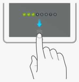Samsung Galaxy Tab A Fingerprint, HD Png Download, Transparent PNG