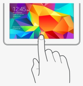Galaxy Tab S Fingerprint Sensor - Tablet Samsung 4, HD Png Download, Transparent PNG
