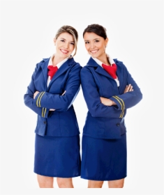 Stewardess Png - Flight Attendant Blue Uniform, Transparent Png, Transparent PNG