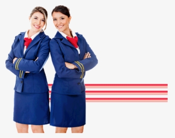 Transparent Air Hostess Png - Flight Attendant Blue Uniform, Png Download, Transparent PNG