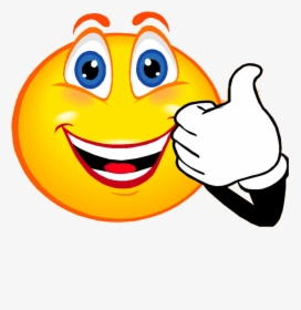 Transparent Good Luck Png - Smiley Face With Thumbs Up, Png Download, Transparent PNG