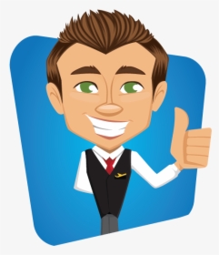 Flight Attendant Free Collection - Male Flight Attendant Clipart, HD Png Download, Transparent PNG