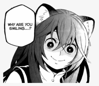 么 Why Are You Smiling Black Face Black And White Facial - Anime Girl Faces, HD Png Download, Transparent PNG