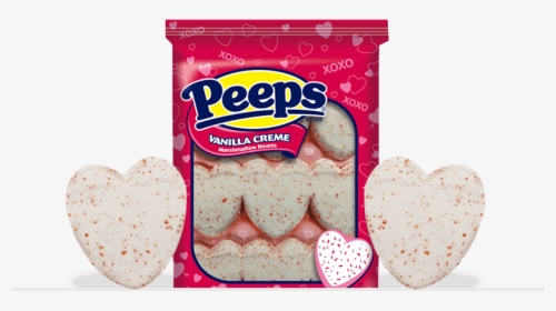 Vanilla Crème Flavored Marshmallow Hearts - Valentines Peeps, HD Png Download, Transparent PNG