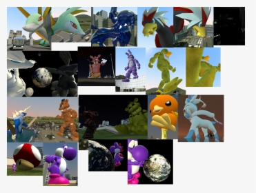 Garry S Mod Collage Art Technology - Gmod Pokemon Growth, HD Png Download, Transparent PNG