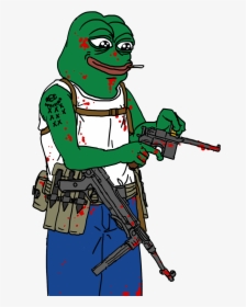 Transparent Pepe The Frog Png - Moon Man With Gun, Png Download, Transparent PNG