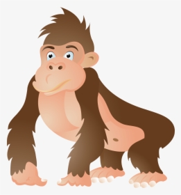 Gorilla Ape Chimpanzee Cartoon Clip Art - Cartoon Is Gorilla, HD Png Download, Transparent PNG