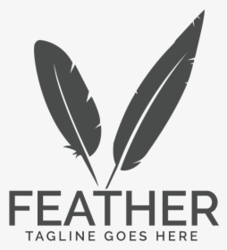 Feather Elegant Logo - Graphic Design, HD Png Download, Transparent PNG