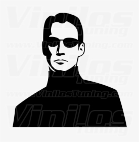 Matrix Neo Face - Matrix Neo Drawing Easy, HD Png Download, Transparent PNG