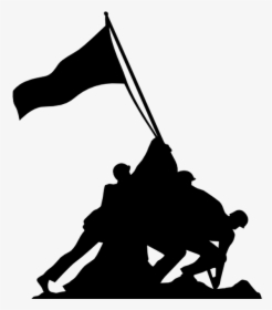 Marine Corps War Memorial Battle Of Iwo Jima Raising - Iwo Jima Flag Silhouette, HD Png Download, Transparent PNG