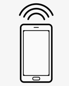 Phone Mobile With Connection Signal Comments Clipart - Movil Con Señal Png, Transparent Png, Transparent PNG