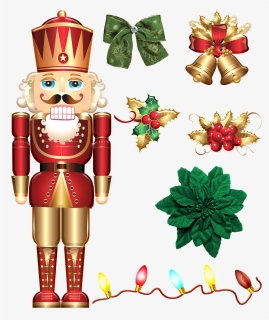 Christmas Gold And Red Deco, Nutcracker, Lights - Christmas Nutcracker Design, HD Png Download, Transparent PNG