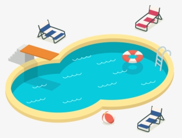 Swimming Pool Recreation Born To Swim Clip Art - Swimming Pool Png, Transparent Png, Transparent PNG