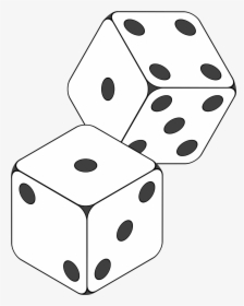 Dice Clipart Math Counter - White Dice Black Background, HD Png Download, Transparent PNG