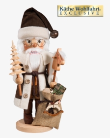 Nutcracker Santa Claus With Big Gift Bag , - Big Santa Claus Decoration, HD Png Download, Transparent PNG