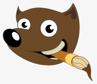 Fox, Dog, Gimp, Mascot, Brush, Animal, Logo - Logo Gimp, HD Png Download, Transparent PNG