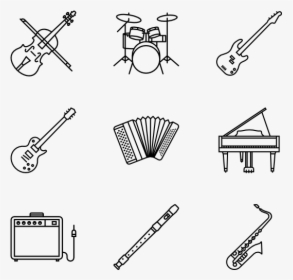 Orchestra Drawing Small - Music Instrument Icon Png, Transparent Png, Transparent PNG