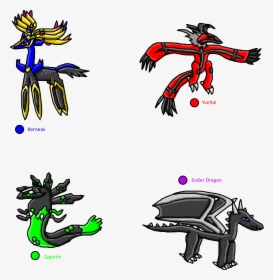 Xerneas, Yveltal, Zygarde, And Ender Dragon - Xerneas Yveltal Zygarde Fusion, HD Png Download, Transparent PNG
