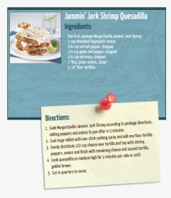 Jerk Shrimp Quesadilla - Dish, HD Png Download, Transparent PNG