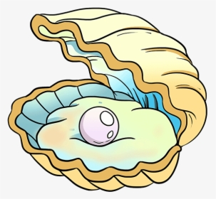 How To Draw Oyster With A Pearl - Oyster With Pearl Drawing, HD Png Download, Transparent PNG