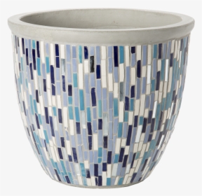7 H Planter Blossom Blue/white Mosaic   Title 18 X15 - Ceramic, HD Png Download, Transparent PNG