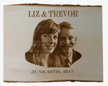 Wood Engraving With Couple S Faces - Poster, HD Png Download, Transparent PNG