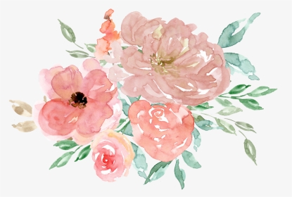 Transparent Watercolour Flower Clipart - Free Floral Watercolor Clip Art, HD Png Download, Transparent PNG