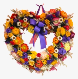 Pink Bouquet, Flower Basket, Floral Arrangement Heart - Wreath, HD Png Download, Transparent PNG