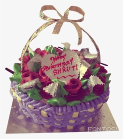 Flower Basket Cake - Chocolate Cake, HD Png Download, Transparent PNG