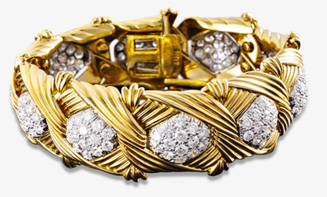 David Webb Gold And Diamond Bracelet - David Webb Bracelet, HD Png Download, Transparent PNG