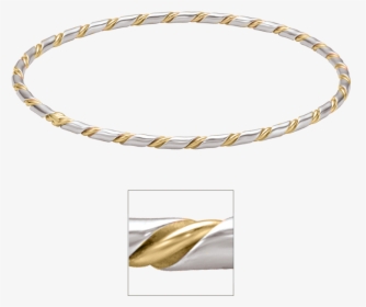 Standard View Of Brctt25 In White-yellow Metal - Bangle, HD Png Download, Transparent PNG