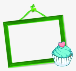 Mq Green Cupcake Frame Frames Border Borders - Border Picsart Frames Png, Transparent Png, Transparent PNG