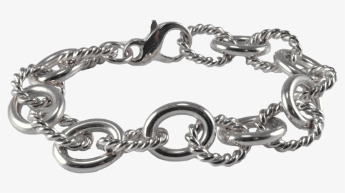 Fancy Link Sterling Silver Bracelet - Bracelet, HD Png Download, Transparent PNG