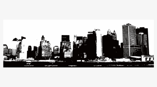 Skyline Building Illustration - Black Building City Silhouette Png, Transparent Png, Transparent PNG