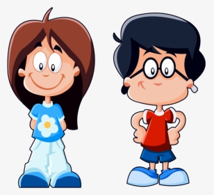 **✿*yo Y Mi Amigo*✿** Girlfriends, Guys, - Cute Kids Cartoon Characters, HD Png Download, Transparent PNG