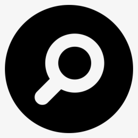 Magnifying Glass Search Button - Black And White Linkedin Icon, HD Png Download, Transparent PNG