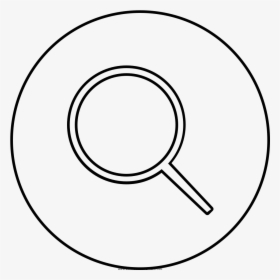 Search Button Coloring Page - Circle, HD Png Download, Transparent PNG