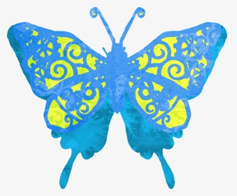 Butterfly, Clipart, Blue, Green, Cute, Flying, Wings - Butterfly Designs Transparent Background, HD Png Download, Transparent PNG