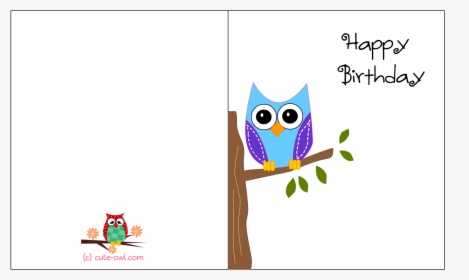 Free Printable Cute Owl Birthday Cards Inside Birthday - Happy Birthday Printable Card For Friend, HD Png Download, Transparent PNG