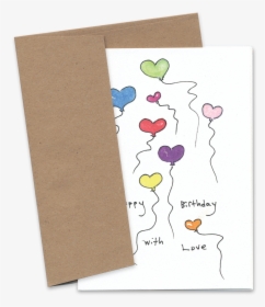 Happy Birthday With Love - Greeting Card, HD Png Download, Transparent PNG